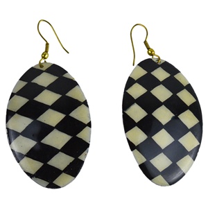 Boucles d'oreilles en émail pour femmes, bijoux motif floral, à la mode et léger, Design en métal, à la mode - Product Image 1