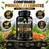 Complément OEM Shilajit Ashwagandha Rhodiola Rosea Panax Ginseng Complex en Capsules pour l'Énergie et la Vitalité – Marque Privée