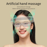 Kopf-Augen-Massagegerät 2-in-1 mit Luftdruck, Vibration, Wärme, 180 Grad faltbar, eingebaute Musik, Kunststoffgehäuse