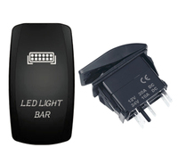 Interrupteur à bascule double pour feux avant, 12V 20A 5 broches, LED, qualité marine, pour tableau de bord de bateau et yacht