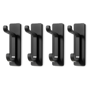Wall Mounted Zinc Alloy <b>Hooks</b> Rectangle Foldable Coat Rack For Bedroom Entryway Kitchen <b>Bathroom</b> Storage - Product Image 5