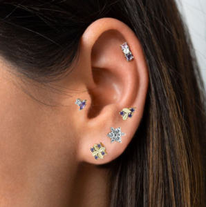 Poennis <span class=keywords><strong>Helix</strong></span> Piercing oro <span class=keywords><strong>argento</strong></span> placcato in acciaio inox 6 8Mm orecchio Labret Tragus Flat Back orecchini orecchini gioielli - Product Image 6