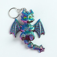 Juego de Juguetes de Dragones Articulados Impresos en 3D, Dragones de Cristal Flexibles, Animales Impresos en 3D para Regalos de Fiesta