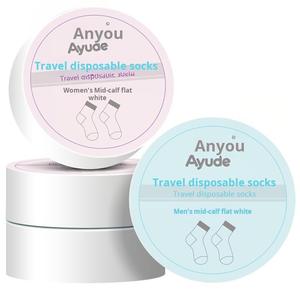 20 Paires De Chaussettes Jetables En Coton Compressé - Pour Voyage, Sport, Unisexe Taille 39-46