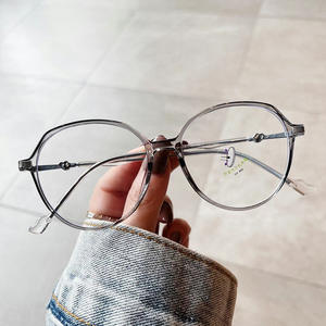 S5 21045กรอบแว่นตารูปไข่สำหรับผู้หญิง TR90กว้างป้องกันรังสียูวีและป้องกันแสงสีฟ้าเลนส์พีซีสไตล์เกาหลีอินเทรนด์ - Product Image 1