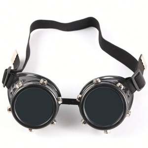 Lunettes de soudeur vintage punk gothique personnalisées pour cosplay, avec décoration de vis et écrous, lunettes steampunk pour hommes et femmes - Product Image 5