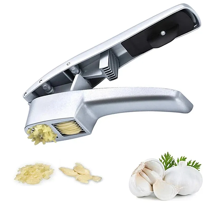 WONDERFUL Hot Sale Manual Garlic Press Kitchen Accessories 2 In 1 Multifunction Ginger Chopper Garlic Press Crusher With Handle