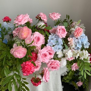 Camino <span class=keywords><strong>de</strong></span> <span class=keywords><strong>Mesa</strong></span> <span class=keywords><strong>de</strong></span> Flores Artificiales Mixtas, Arreglo Floral <span class=keywords><strong>de</strong></span> Rosas Rosadas para Centros <span class=keywords><strong>de</strong></span> <span class=keywords><strong>Mesa</strong></span> <span class=keywords><strong>de</strong></span> Boda, Decoración <span class=keywords><strong>de</strong></span> <span class=keywords><strong>Mesa</strong></span> para Fiestas <span class=keywords><strong>de</strong></span> Boda - Product Image 6