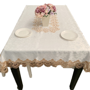 Lussuosa Tovaglia in Pizzo Poliestere con Tessitura Jacquard e Set di Coprisedie per Feste, Banchetti e Casa - Product Image 2