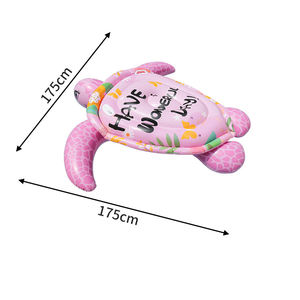 2024 Waterpark Zeeschildpad Schildpad Zwembad Drijft Kersenkinderen Opblaasbare Ride-Ons Mount Zwemring Zwevende Mat Ligstoel - Product Image 4