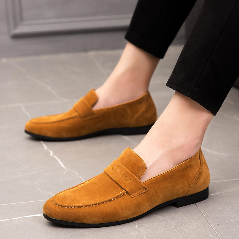 Talla grande 39-46 Moda para hombre PU cuero zapatos de negocios Casual  transpirable plano Slip-on mocasines puntiagudos Formal Oficina mocasines