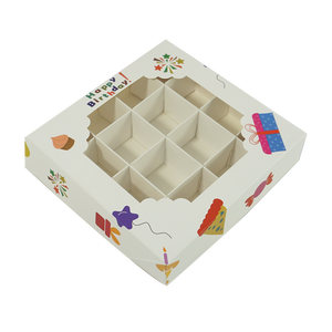 Boîte en carton avec fenêtre transparente pour enfants garçons, biscuits, bonbons, pâtisserie, dessert, emballage cadeau pour fête d'anniversaire pour enfants, mariage - Product Image 2