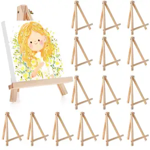 Wholesale 18*24cm Wood Display Easel Natural Pine Wood Tripod Easel Photo Painting Display Wooden Easel Stand