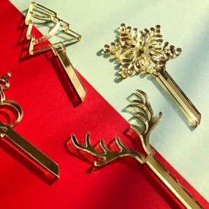 ท็อปเปอร์เค้กอะคริลิคสไตล์เกาหลี ลายน้ำผึ้งและความหวาน สำหรับตกแต่งเค้กในเทศกาลคริสต์มาส เหมาะสำหรับงานปาร์ตี้ - Product Image 2