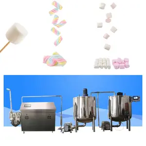 Sürekli havalandırıcı tam otomatik merkezi pamuk şeker üretim hattı şekli küçük hatmi makinesi