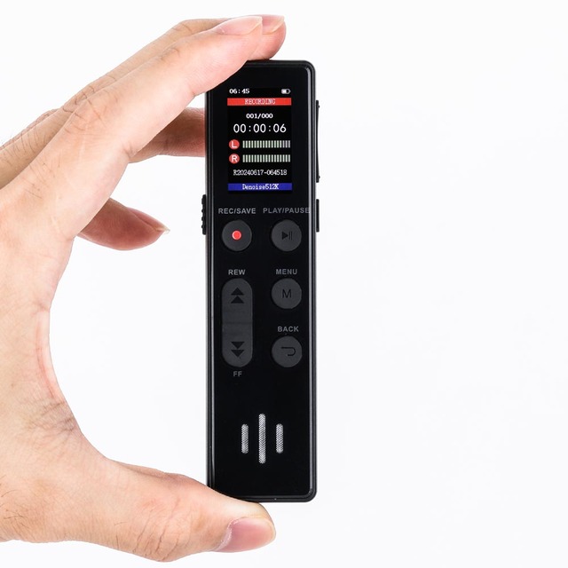 64GB Voice Recorder Upgraded Digital Voice Activated Recorder with AI Noise Reduction Dictaphone Tape Recorder Device PQ105