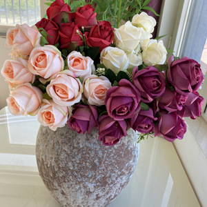 Ramo de Rosas Artificiales Suzume Ii de 30cm-100cm, Colores Mixtos, Decoración para el Hogar y Bodas - Product Image 1