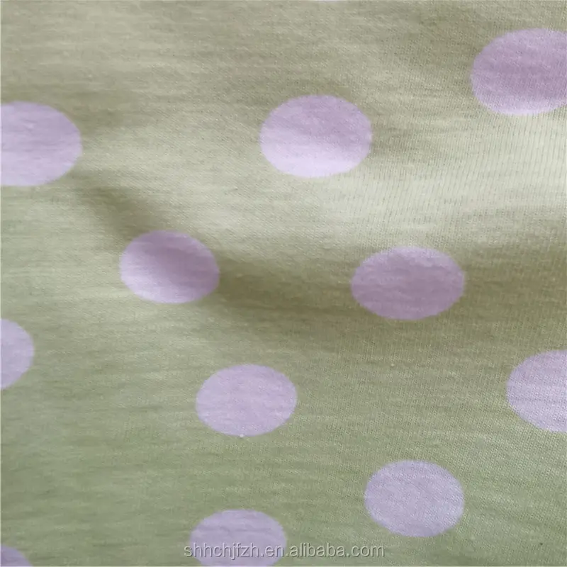 Tissu en coton à motifs floraux personnalisé imprimé sur mesure tissu tricoté en coton à pois