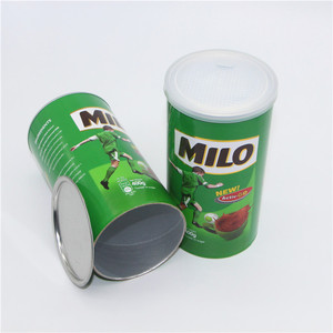 Tubo de Papel Kraft Compuesto de Grado Alimenticio con Tapa de PE Fácil de Despegar para Envasado de Café, <span class=keywords><strong>Milo</strong></span> en Polvo, Chocolate y Papas Fritas - Product Image 1