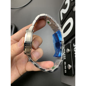 2025 Reloj mecánico de lujo de alta gama para hombre, correa de acero, esfera azul, calendario, reloj mecánico elegante - Product Image 3