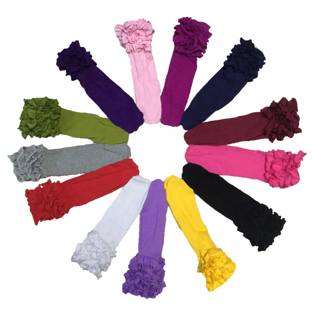 Модные дизайнерские Простые 100% хлопковые чулки для подростков теплые леггинсы с тремя оборками милые носки для маленьких девочек