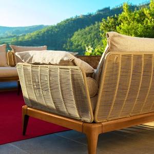 Sofá de Jardín en Forma de L para Exteriores, de Dos Plazas, con Estructura de Aluminio y Ratán Sintético, Estilo Moderno y Duradero, Muebles para Balcón - Product Image 4