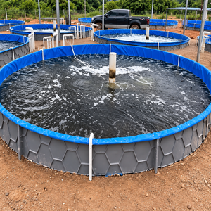 Vasca da Pesce Rotonda in Plastica per Allevamento in Acqua Salata, Stagno Circolare in PP per Allevamento di Salmone e Gamberetti con Sistema RAS, Attrezzatura per Acquacoltura di Nuova Generazione - Product Image 4