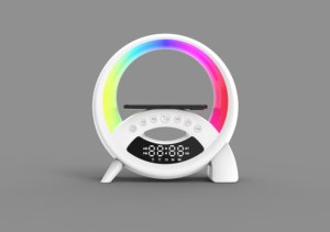 15W RGB Light Wireless White Noise Songs con reloj Alarma <span class=keywords><strong>de</strong></span> tiempo Carga inalámbrica Altavoz Bluetooth - Product Image 3