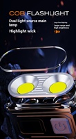Lampe torche personnalisée avec logo, portable, rechargeable par USB, mini lampe torche de poche, porte-clés
