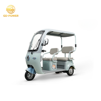 Tricycle électrique à trois roues certifié EEC pour le tourisme et le transport local de passagers 800W à deux moteurs