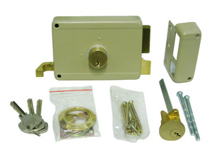 <span class=keywords><strong>Serrure</strong></span> de porte à cylindre rond universel style ancien 111a France <span class=keywords><strong>en</strong></span> fer forgé <span class=keywords><strong>pour</strong></span> porte droite avec clé - Product Image 4