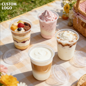 ไอศกรีมโยเกิร์ต 8 ออนซ์ ถ้วยพลาสติกแบบผนังเดียว 90 มม. พร้อมฝาปิดและโลโก้ - Product Image 5