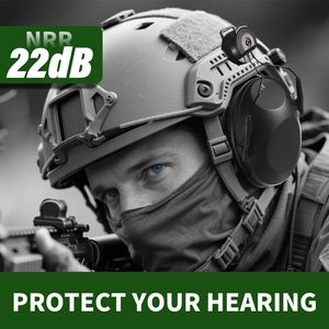 Casco táctico montado versión orejera <span class=keywords><strong>antiruido</strong></span> tapones para los oídos protección auditiva protectores auditivos insonorizados accesorios de caza - Product Image 5