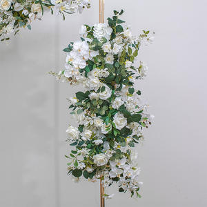 Composizione Floreale Artificiale di Rose per Sfondo Matrimoniale, Arco di Fiori Finti, Decorazione per Cornice Porta in Seta - Product Image 3