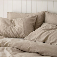 Housse de coussin rectangulaire en lin naturel 100% pré-lavé, couleur unie, fermeture à rabat, style Wabi Sabi pour canapé