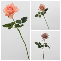Bouquet de roses Morandi Floravital – Vente directe usine – Fleurs en soie douces au toucher, hydratantes, à bords roulés – Idéal pour mariages et décoration intérieure