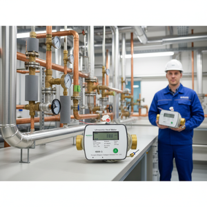 MAINONE Brass <strong>Ultrasonic</strong> Heat Meter RS485 DC24V Thread Household Heat Meter OEM Reliable Quality CE/MID/CPA/ISO 9001 Heat Meter - Product Image 1