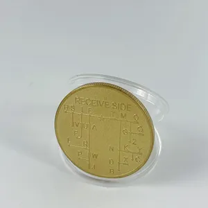 2024 금속 공예 40mm 사자 주사 동전 아연 합금 소프트 에나멜 프리메이슨 도전 동전 무료 디자인