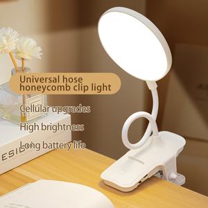Lámpara de Escritorio LED Recargable en Oferta, Interruptor Táctil con Regulador de Intensidad, Luz de Lectura Flexible con Clip, 3 Niveles de Brillo, Color Blanco - Product Image 2