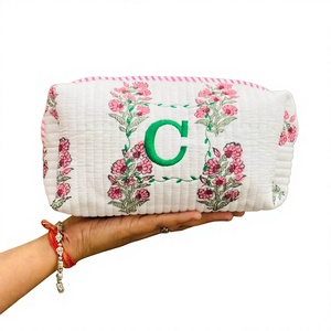 Best Handmade Floral Cotton Down Zip Makeup <b>Bag</b> <b>Bridesmaid</b> <b>Gifts</b> Proposal Cosmetic <b>Bag</b> Women Cosmetic <b>Bags</b> - Product Image 1