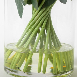 Nouvel Arrivage – Fleurs Artificielles en Soie Chrysanthème <span class=keywords><strong>Jaune</strong></span> Faites à la Main sur Mesure avec Vase en Verre pour Décoration Intérieure – Achat en Gros - Product Image 4