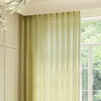 Voilages plissés couleur sauge clair en polyester/lin écologiques pour fenêtre française, idéaux pour salon moderne et chambre à coucher – Vente directe usine