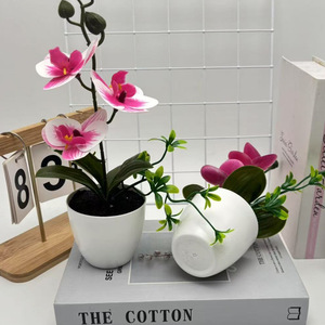 Orquídea Phalaenopsis Artificial Paulon de 27 cm de Altura en Maceta Blanca, Decoración para el Hogar, Accesorio para Bodas - Product Image 2