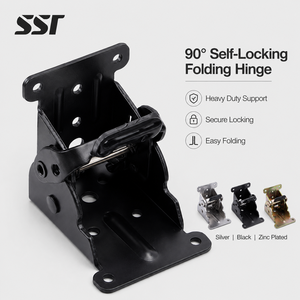 90 Degree Self Locking <b>Folding</b> Hinge Heavy Duty Steel <b>Table</b> <b>Leg</b> Bracket for <b>Folding</b> <b>Table</b> Chair Furniture Support - Product Image 1