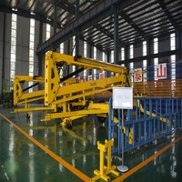 Nacelle élévatrice à flèche télescopique électrique approuvée CE 10m 12m 14m 16m 18m portée entraînement hydraulique/actionnement courant alternatif utilisé