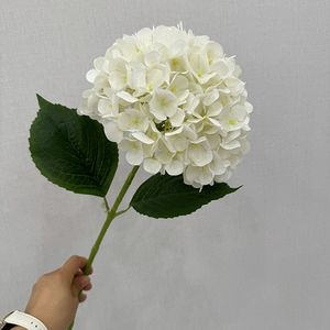 Hortensia Francesa <span class=keywords><strong>de</strong></span> Tallo Único, Flor Artificial <span class=keywords><strong>de</strong></span> Seda Impresa en 3D con 216 Pétalos para Boda - Product Image 2