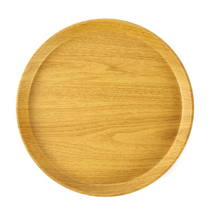 Ensemble de plateaux de service ronds en bois grainé, 3 tailles, pour thé, dessert, sushi, cuisine japonaise et coréenne - Product Image 3