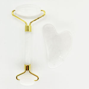 Ensemble de rouleaux de jade blanc et de Gua Sha avec boîte, rouleau de massage en jade blanc, Gua Sha - Product Image 4