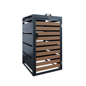 Contenedor de <span class=keywords><strong>basura</strong></span> con efectos de madera personalizado, estructura KD de acero de 240L, caja de tapa de cubo de <span class=keywords><strong>basura</strong></span> de 1 <span class=keywords><strong>puerta</strong></span> - Product Image 3