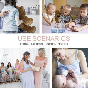 Etichette personalizzate per biberon per bambini in Silicone per asili nido borracce con <span class=keywords><strong>nome</strong></span> fasce personalizzate riutilizzabili per bambini - Product Image 6